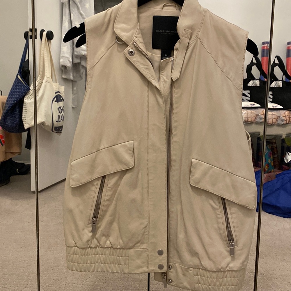 Club Monaco leather vest
